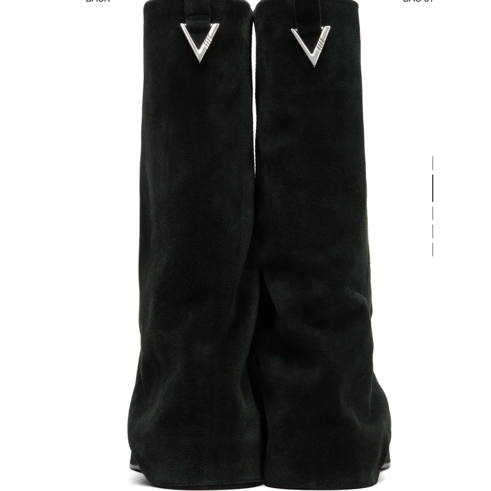 The Attico Robin Green Fade Suede Slouchy Combat Boots 39 new in box - Picture 11 of 13